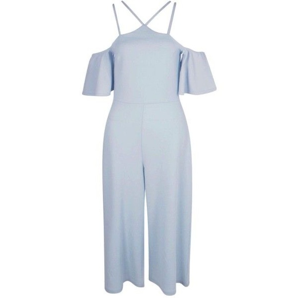 NWT Boohoo “Rosie” off shoulder culotte jumpsuit - Picture 6 of 8